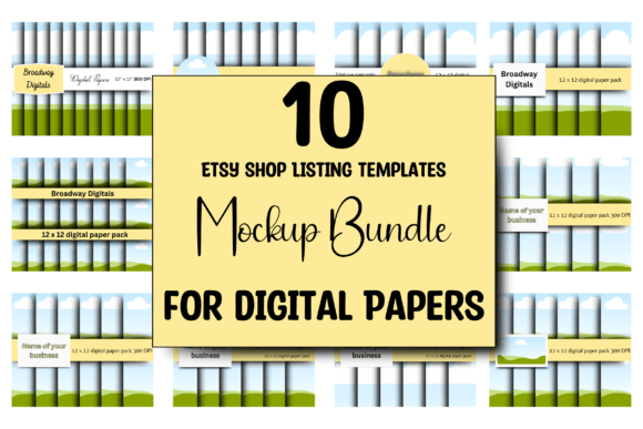 10 Etsy Digital Paper Mockup Templates for Instant Professional Ads
