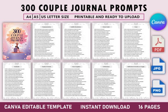 300 Couple Journal Prompts: Deepen Your Bond