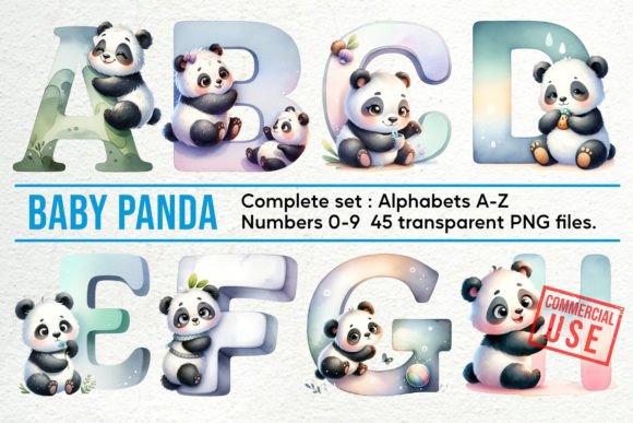 Baby Panda Alphabet Number PNG Letters: A Creative Toolkit