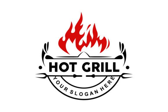 BBQ Hot Grill Logo Barbeque Typography