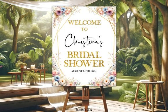 Beautiful Bridal Shower Welcome Sign Template