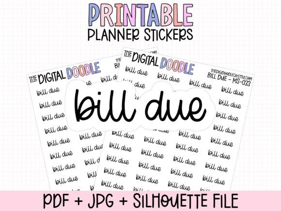 Bill Due Printable Planner Stickers: A Smart Way to Organize Your Finances