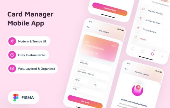 Card Manager Mobile App UI Design Guide