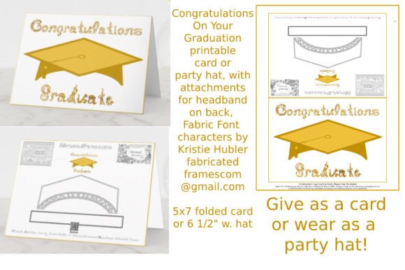 Celebrate in Style: The Ultimate Gold Graduation Cap Party Hat Card Print