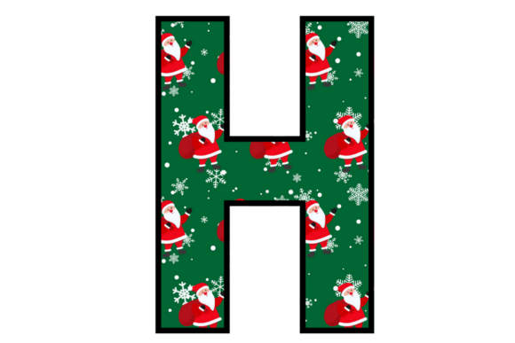 Christmas Santa Cruz Alphabet Cliparts