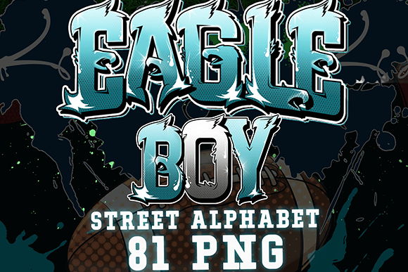 Eagle Boy Graffiti Alphabet, 81 PNG: A Dynamic Toolkit for Street Style Design
