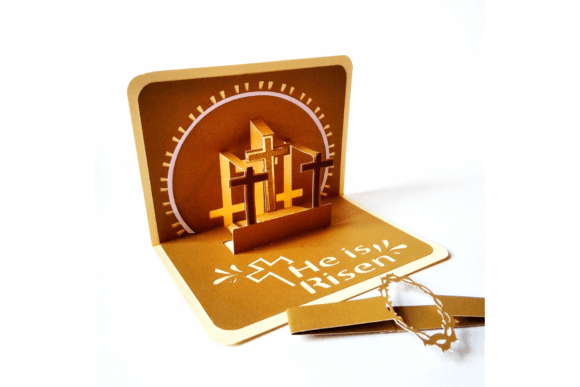 Easter Crosses Pop-Up Card: A 3D Tribute