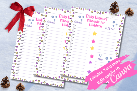 Editable Daily Schedule Template for Daycare