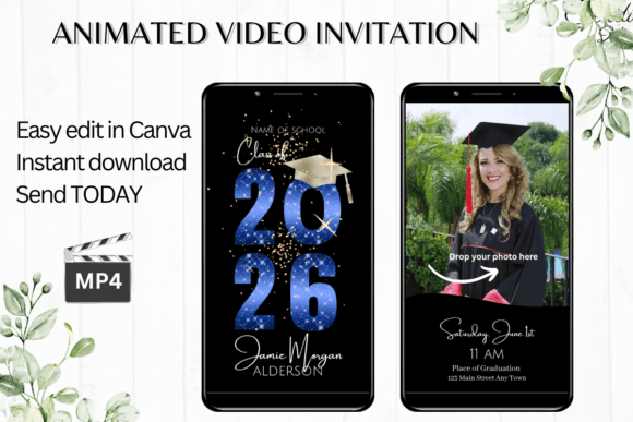 Fun Animated Graduation Invitation Overview