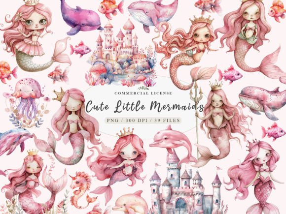 Little Mermaid Png, Watercolor Mermaid: The New Standard for Digital Storytelling
