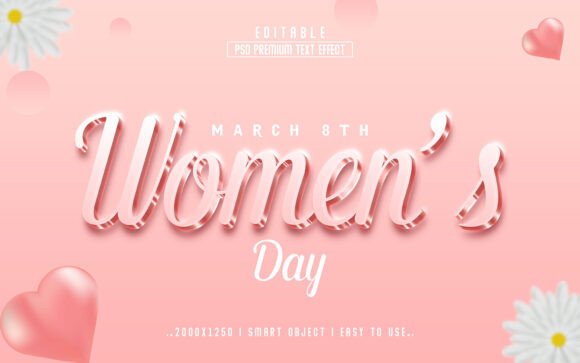 Mastering Woman s 3D Editable PSD Text Style for Professional Design