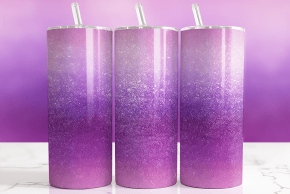 Ombre Purple Glitter Tumbler Wrap