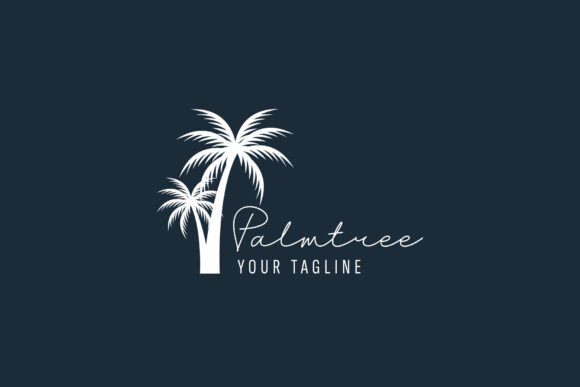 Palm Tree Logo Vector Icon Illustration