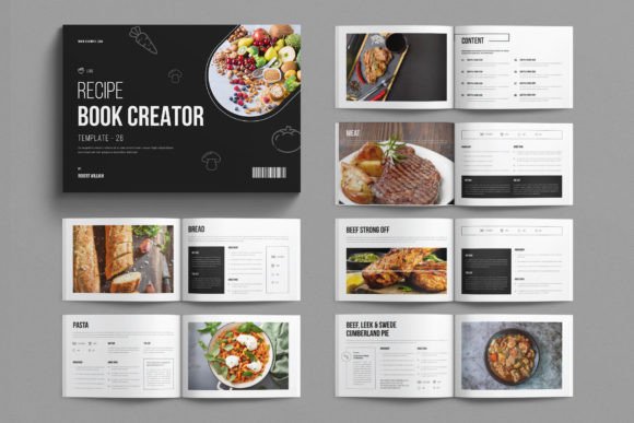 Recipe Book Creator Template Landscape