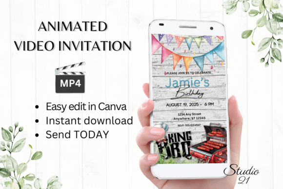 Smartphone BBQ Birthday Party Invitation: A Practical Digital Solution