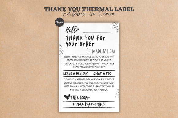 Thank You Thermal Label: Elevate Your Packaging