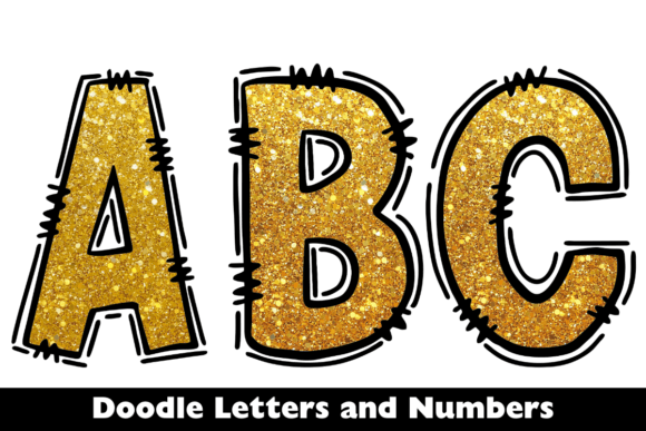 Unlocking Creative Potential with Yellow Glitter Doodle Alphabet Numbers