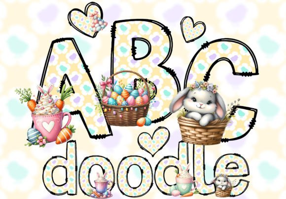 Unlocking Creativity with the Easter Doodle Alphabet Sublimation PNG