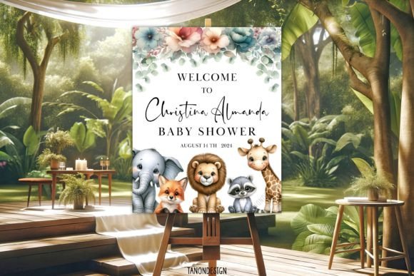 Woodland Animal Baby Shower Welcome Sign: A Guide to Customizable Digital Decor